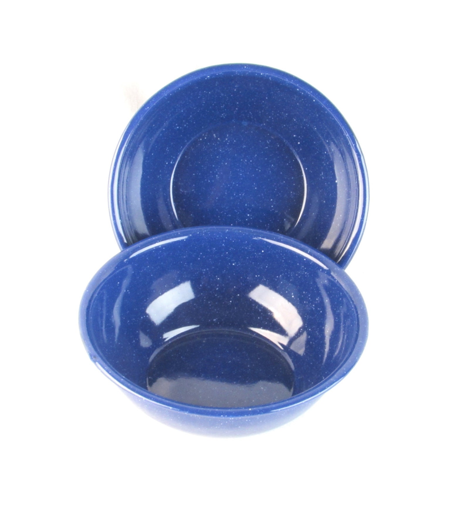 Blue Enamel Bowls Vintage Enamelware Dishes Etsy Canada