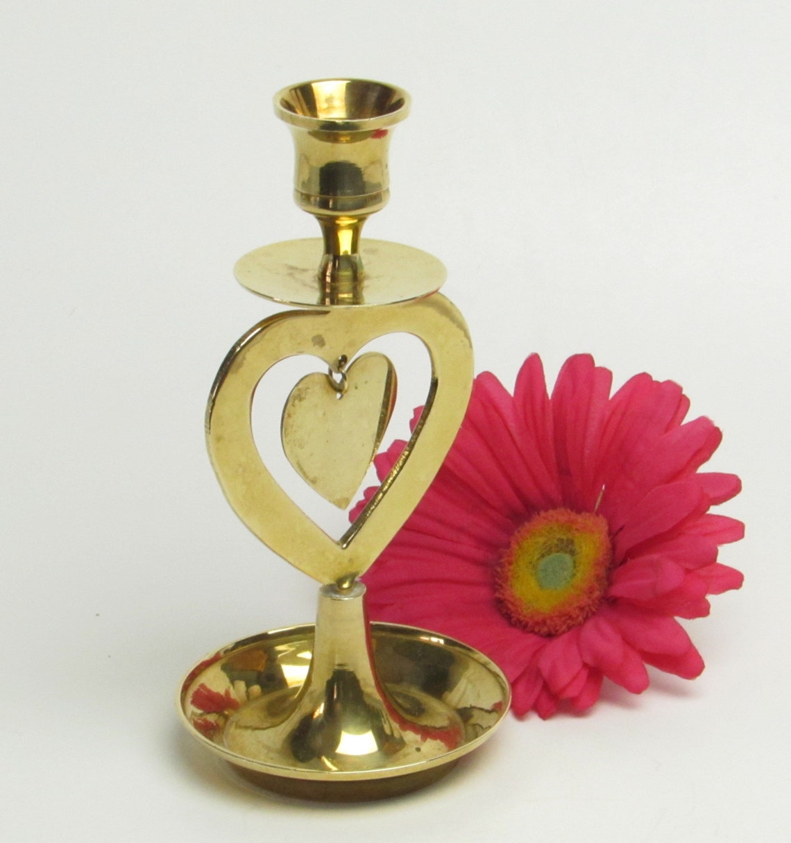 Brass Heart Candle Holder Etsy