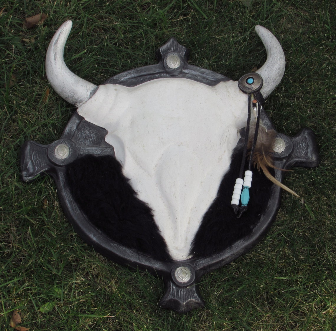 Ceramic Animal Skull Wall Hanging Country Western Shabby Etsy