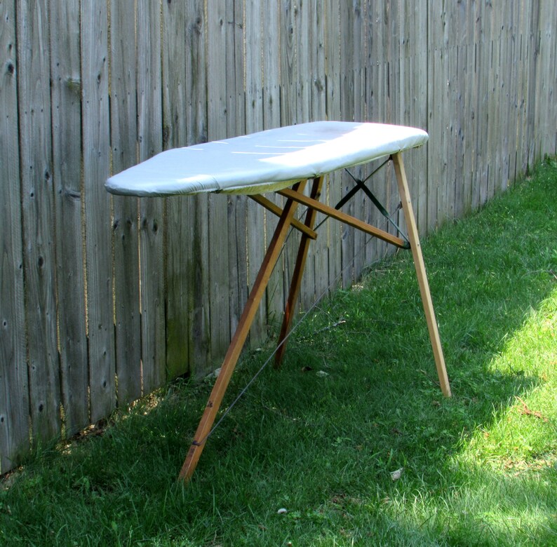 Vintage Ironing Board Wood Legs Multi Padded Tailor Etsy