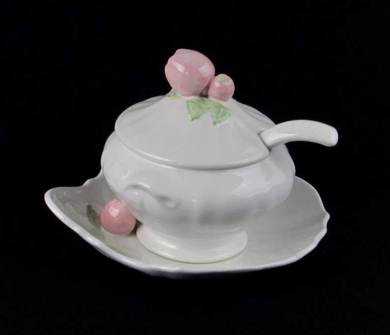 White Sauce/ Gravy Lidded Bowl Tureen Bowl with Ladle Etsy