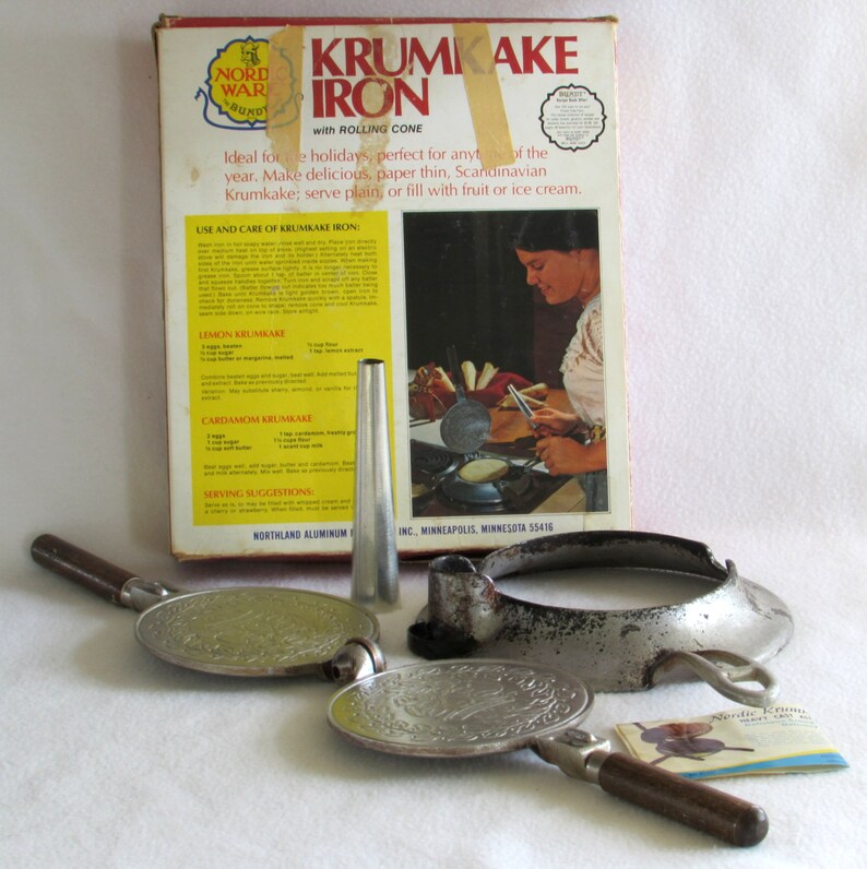 Scandanavian Krumkake Iron Old Fashioned Pizzelle Maker in Etsy