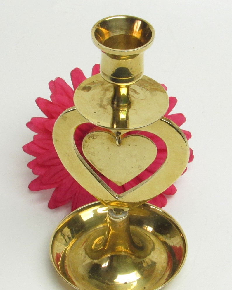 Brass Heart Candle Holder Etsy