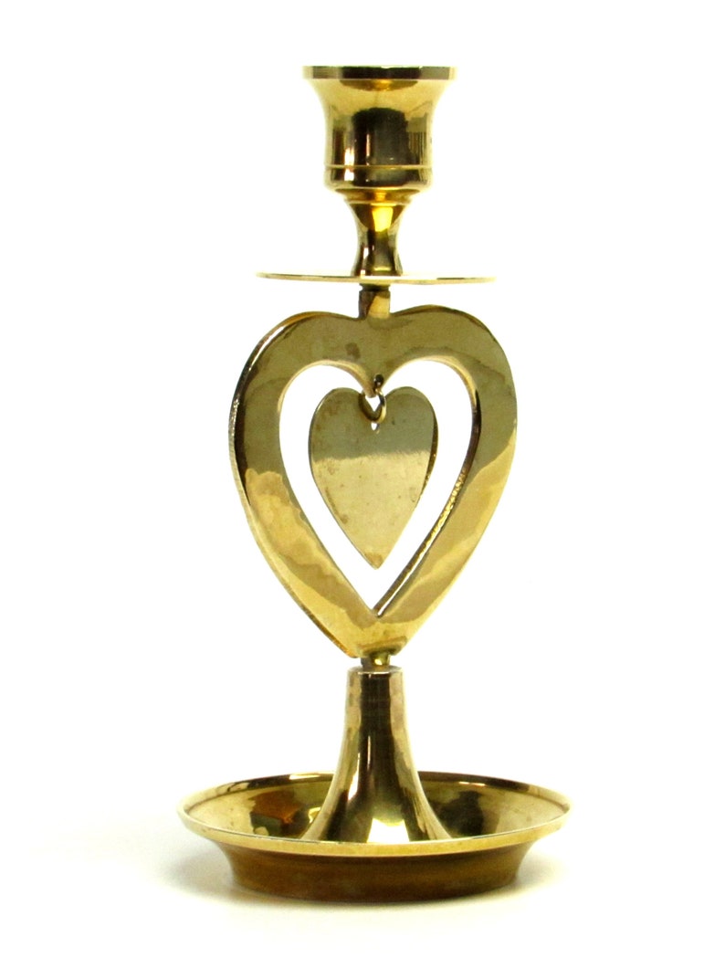 Brass Heart Candle Holder Etsy