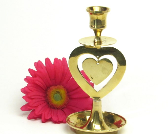 Brass Heart Candle Holder Etsy