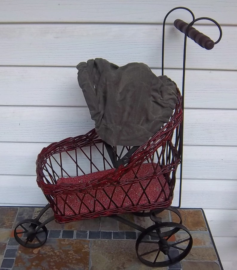 Rare Three Wheeled Antique Doll Buggy Stroller Carriage With Etsy