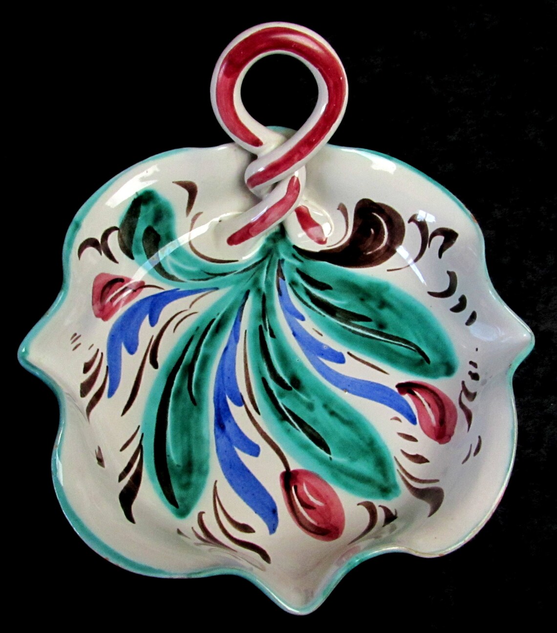 Unique Studio Pottery Dish Signed Italy Hand Painted and Etsy