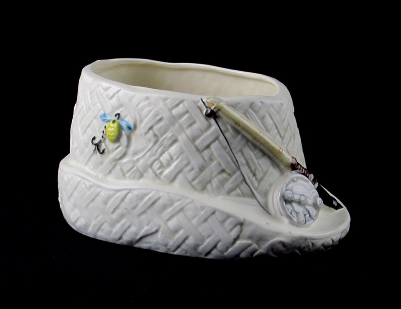 Fishing Hat Planter Old Fashioned Straw Hat With Lure and Etsy