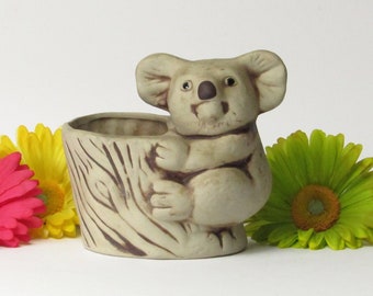 Australian Koala Bear Planter - 1970s Vintage Home Decor