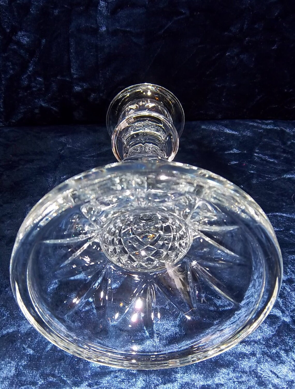 Crystal Clear Pineapple Cut Glass Candle Holder Etsy
