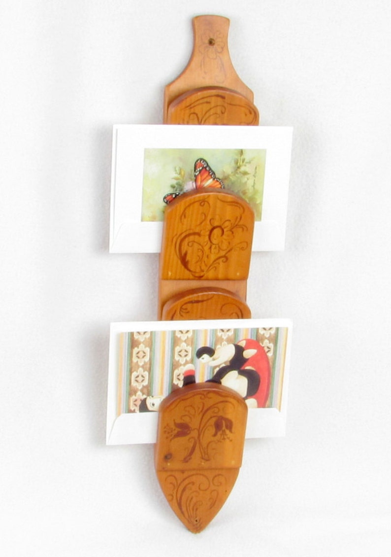 Danish Modern Mail Holder Letter Organizer Wall Hanging Etsy