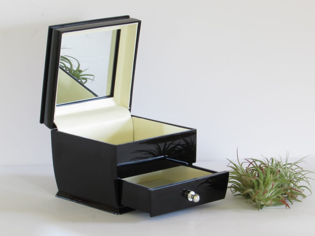 Men's Jewelry Box With Mirrored Interior and Compartment - Etsy