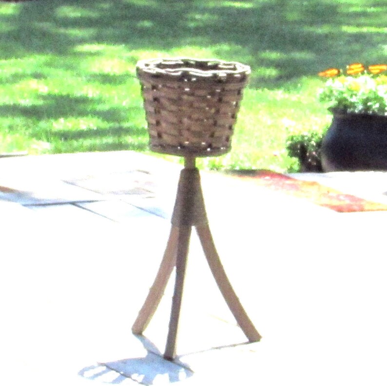 Vintage Wicker Plant Stand Rustic Shabby Chic Furniture Etsy