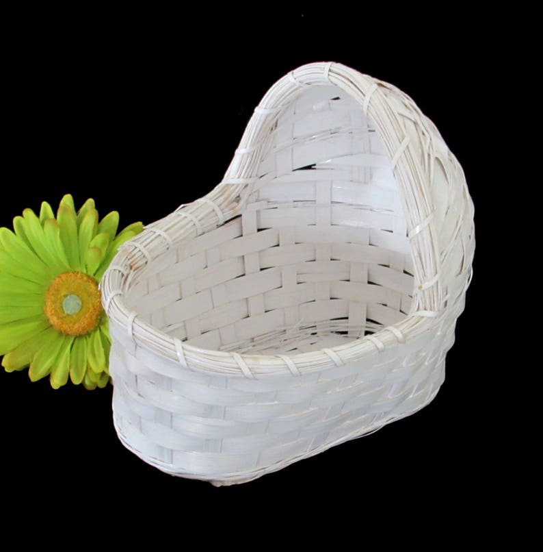 Wicker Baby Doll Carriage Basket Crib Bed Etsy