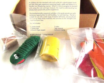Inch By Inch Measuring Kit - Vintage Lakeshore Teaching Tools (Measuring Toys) and Fun Learning Activity Booklet