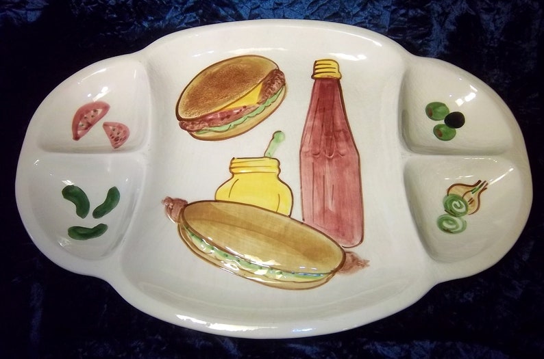 Extra Large Ceramic Serving Platter Picnic Food Design Etsy