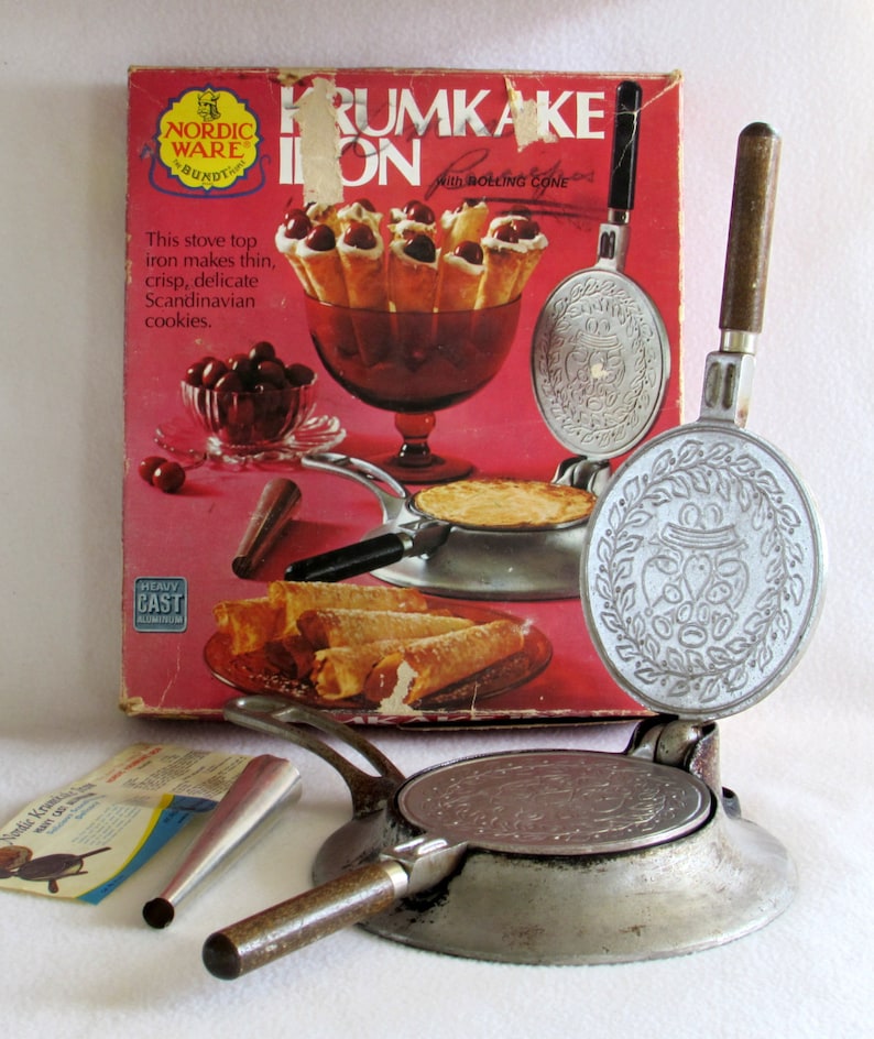 Scandanavian Krumkake Iron Old Fashioned Pizzelle Maker in Etsy