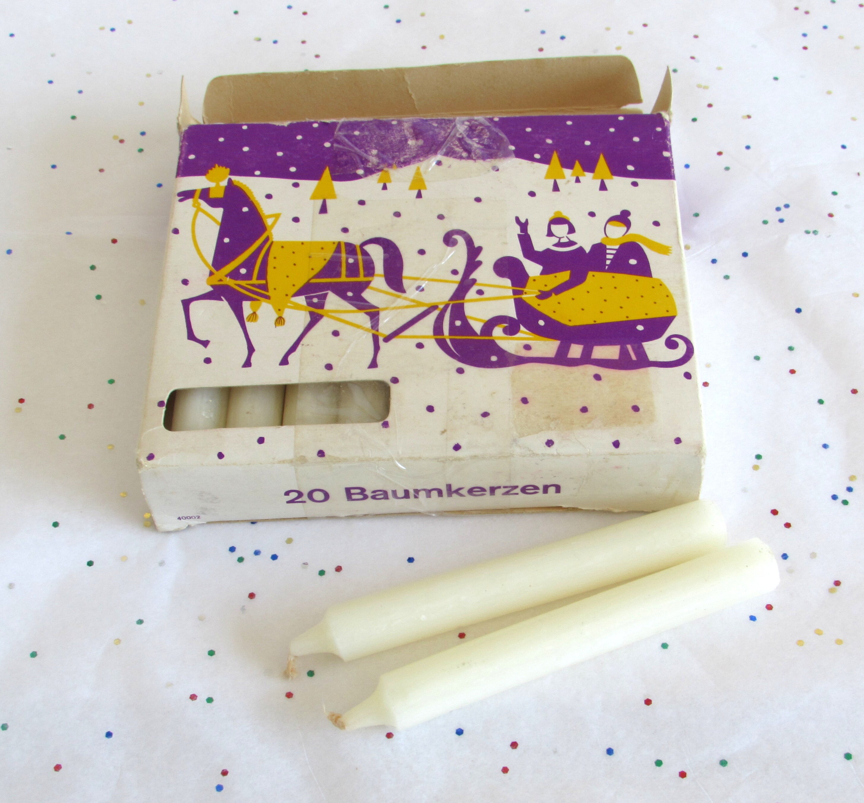 20 Swiss Candles Mid Century Candles in Original Box From Etsy