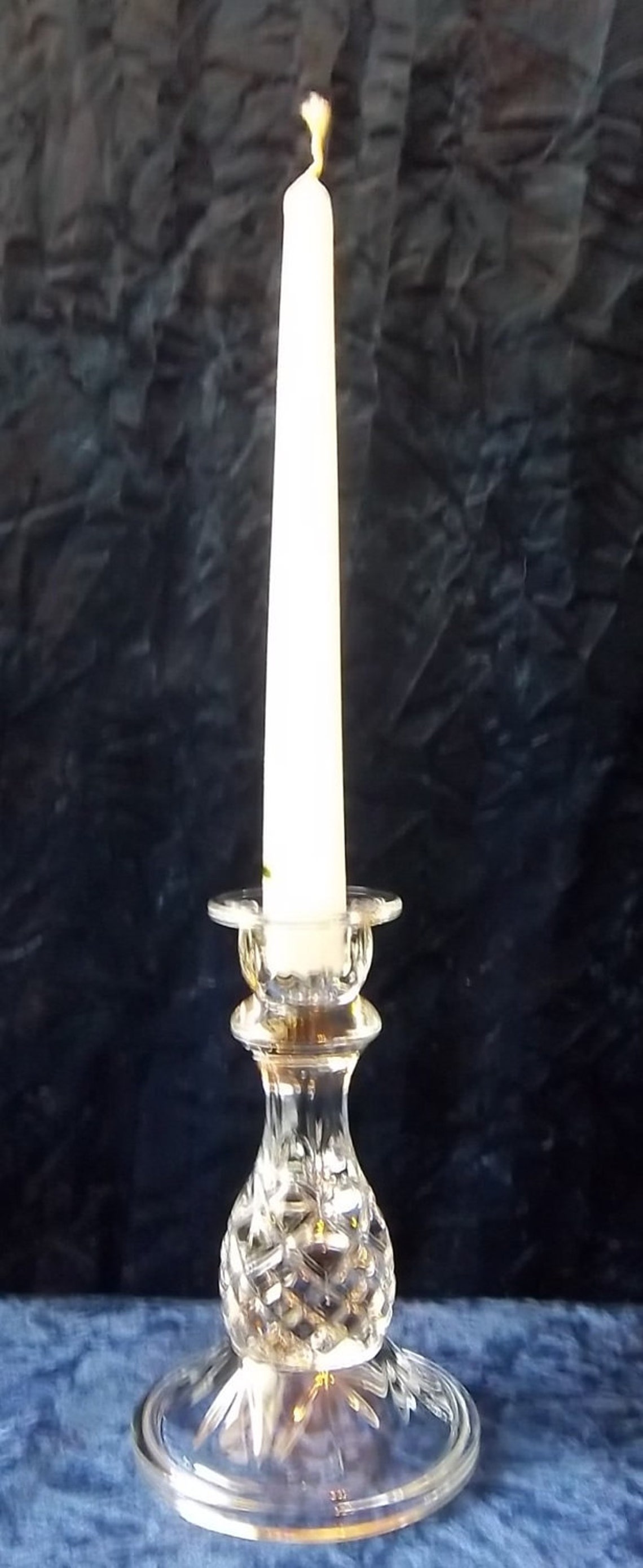 Crystal Clear Pineapple Cut Glass Candle Holder Etsy