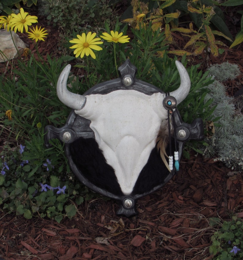 Ceramic Animal Skull Wall Hanging Country Western Shabby Etsy