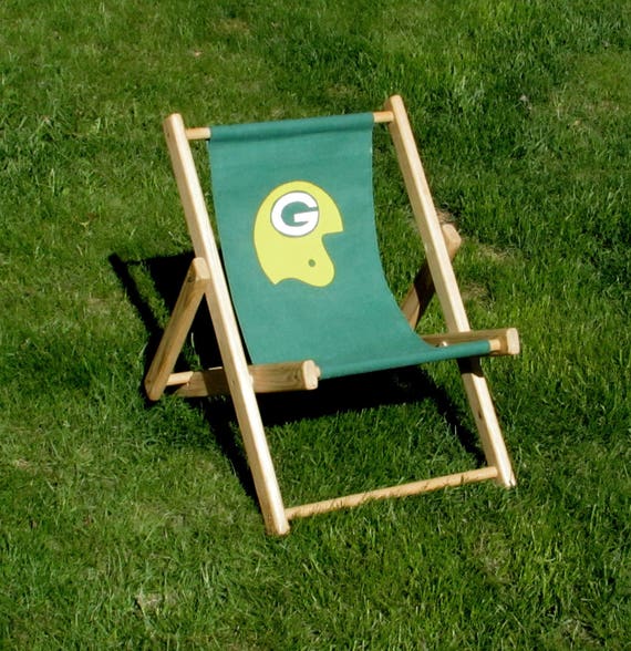 Child Size Green Bay Packers Folding Chair Wood And Cloth Etsy