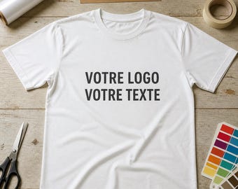 T-shirt personnalisé avec photo, logo ou texte – Impression DTF – Cadeau personnalisé homme femme