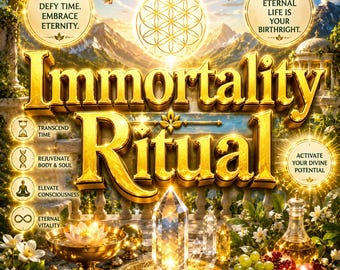 Immortality Ritual - Youthful Energy - Reverse Aging Spell - Eternal Youth Spell - Long Life Ritual - Longevity Spell - Anti Aging Ritual