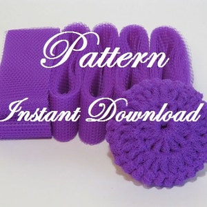 Scrubbie Pattern For Crocheted Nylon Netting Dish Scrubbies