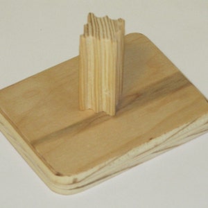 Wooden Spool Holder - Holds Spools Of Nylon Net For Crocheting Scrubbies