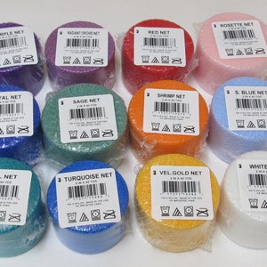 Scrubbie Netting on 40 yard spools Pick Any 8 Spools Mix and Match Your Colors of 2 Inch Nylon Net for Crocheting Scrubbies image 4