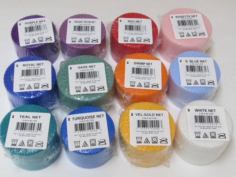 Scrubbie Netting on 40 yard spools Pick Any 8 Spools Mix and Match Your Colors of 2 Inch Nylon Net for Crocheting Scrubbies image 4