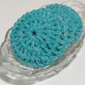 Dish Scrubbies for Tough Jobs Teal/White Blended Color