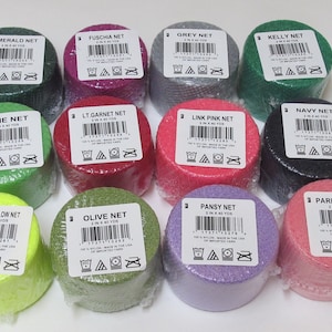 Scrubbie Netting on 40 yard spools Pick Any 8 Spools Mix and Match Your Colors of 2 Inch Nylon Net for Crocheting Scrubbies Bild 3