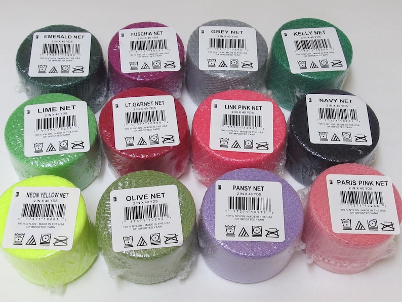 Scrubbie Netting on 40 yard spools Pick Any 8 Spools Mix and Match Your Colors of 2 Inch Nylon Net for Crocheting Scrubbies image 3