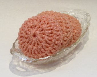 Kitchen Dish Scrubbies - Crochet Coral Nylon Net