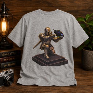 Let Me Put You On Game" PC Mouse— Retro Gamer Knight Graphic Tee