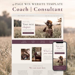 Wix Website Template for Coaches & Consultants | Elegant 4-Page Business Website