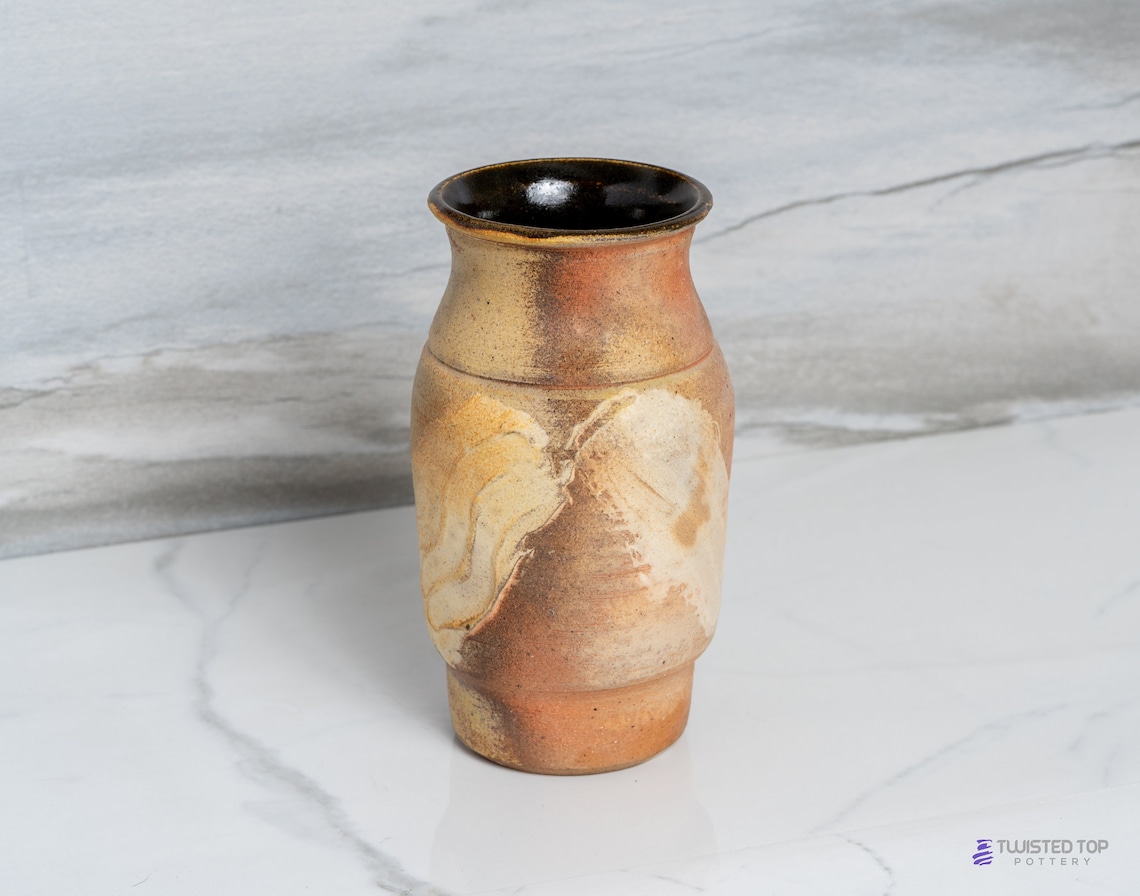 Wood-Fired Pottery Vase by Mark Barta — full view