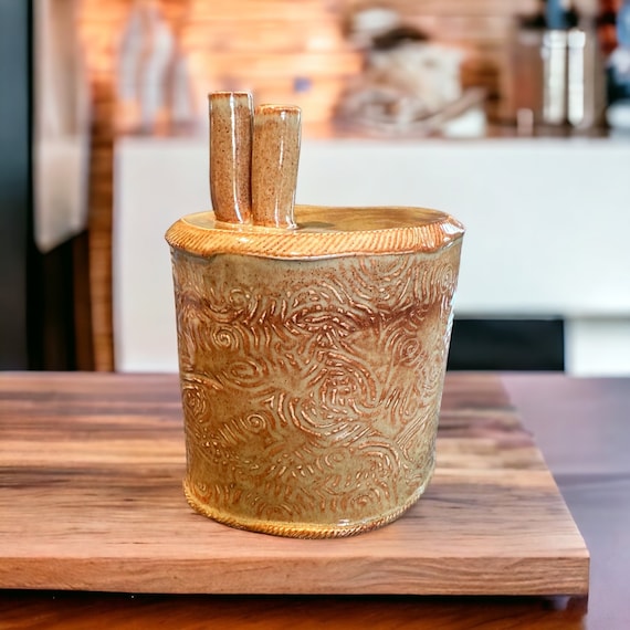Large Shino Double-Necked Vase by Mark Barta