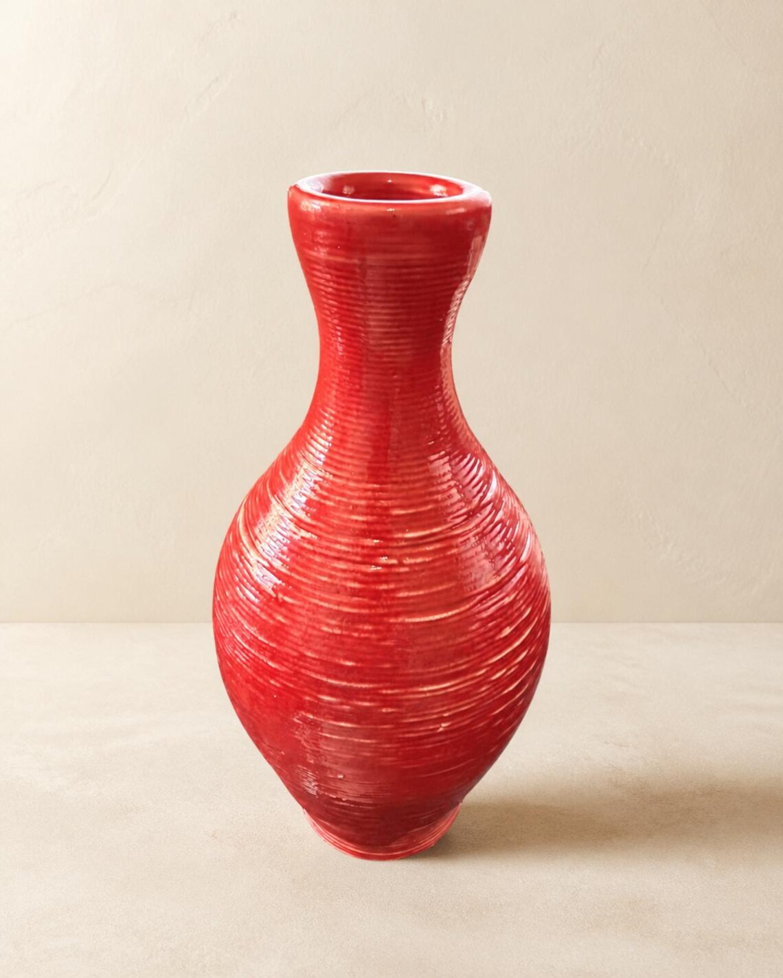 Red 3D-Printed Vase · 6.5 in by Mark Barta — view 1
