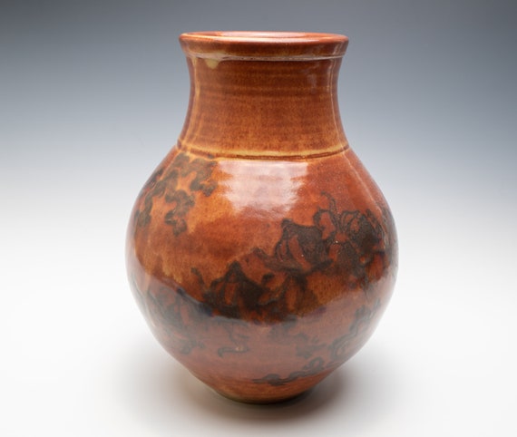 Large Stamped Shino Vase, view 2