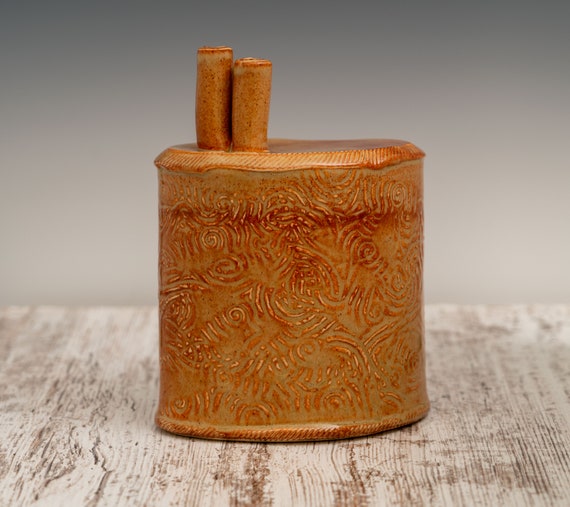 Large Shino Double-Necked Vase, view 3