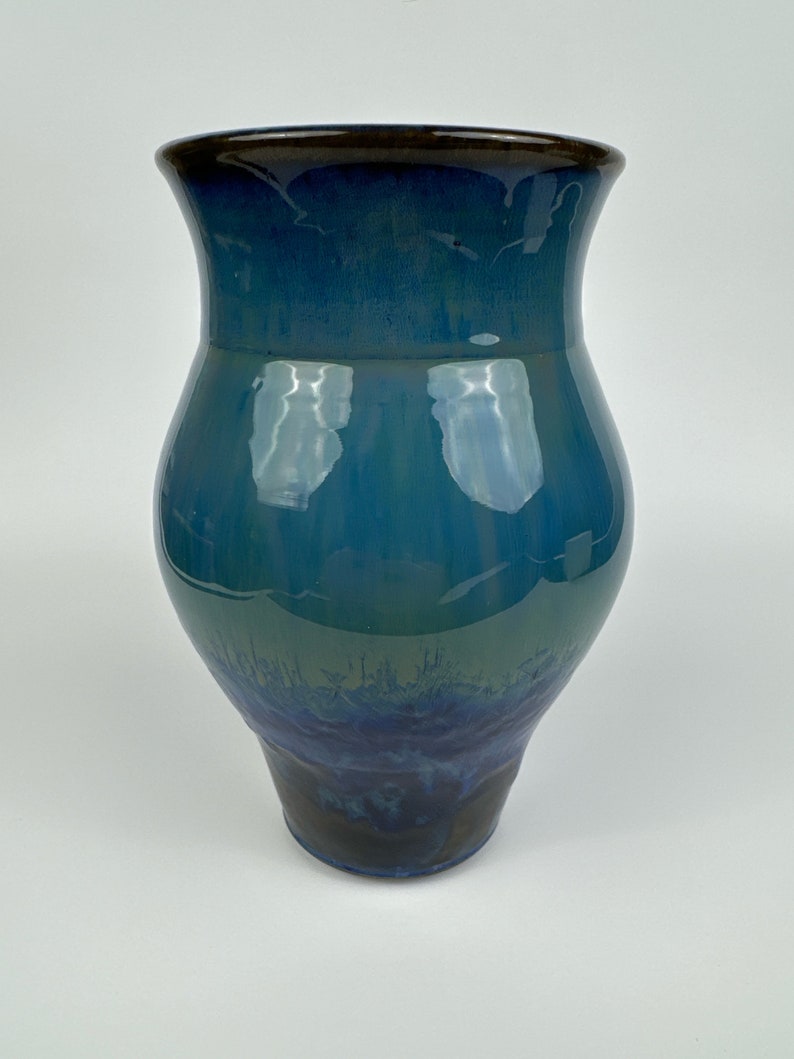 Aurora Borealis Crystal Glaze Vase by Mark Barta — detail view 5