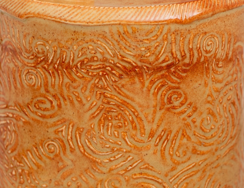 Large Shino Double-Necked Vase by Mark Barta — detail view 5