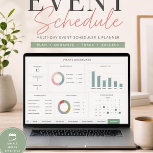 Kalkylblad för evenemangsplanerare | Schemaläggning i Excel med Google Sheets-mall | Evenemangsspårning för flera dagar | Budget och uppgifter | Instrumentpanel
