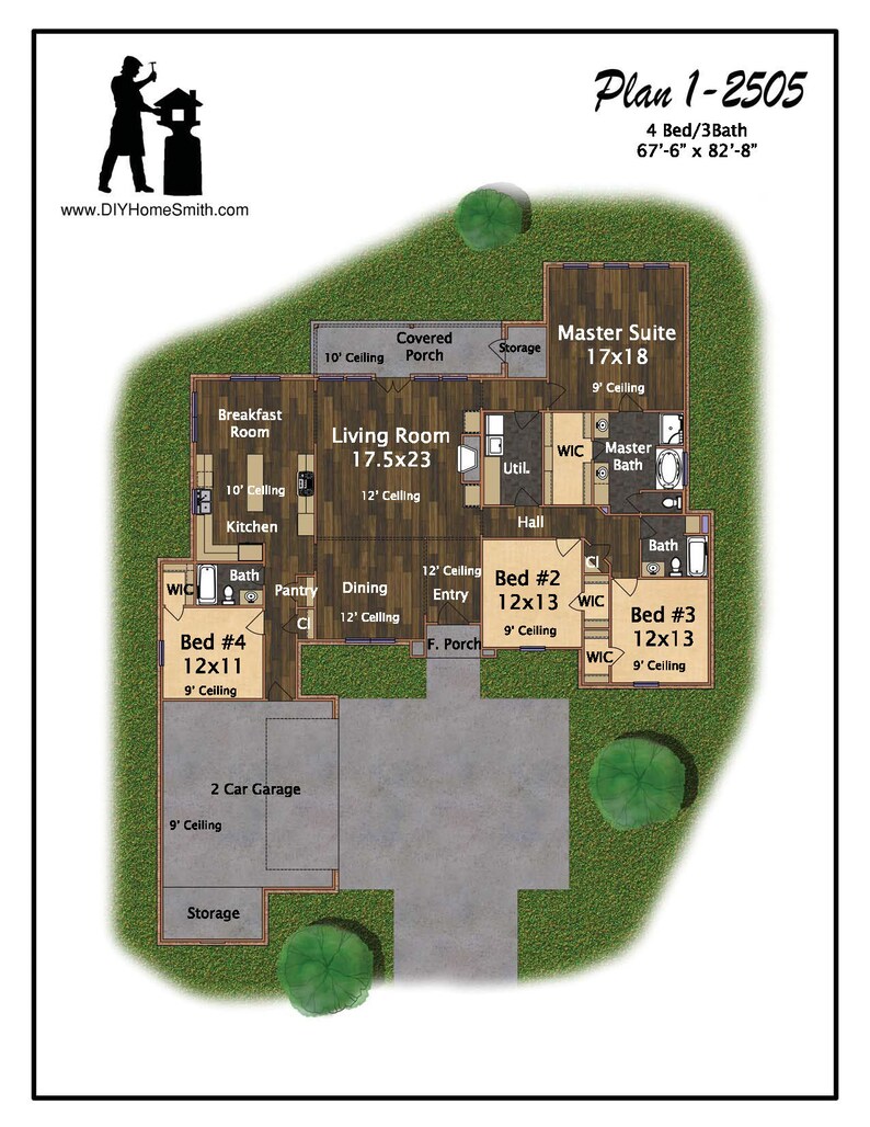 Stock House Plans Blueprints Etsy