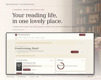Digitale Buch-Tracker-App | Lesetagebuch, Leseliste, Lese-Challenge und Statistiken | Keine Mitgliedschaft erforderlich