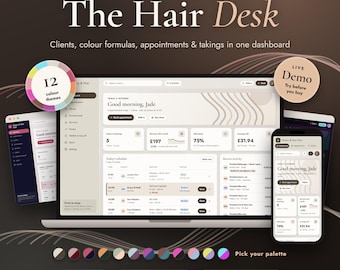 Kundenbuch für Friseure & Farbformel-Tracker | Salon-Dashboard (Digitaler Download)