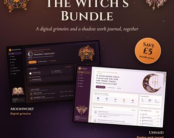 Hexenpaket: Digitales Grimoire & Schattenarbeitsjournal (Samhain-Thema)