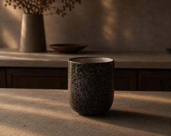 Handmade Ceramic Tea Cup | Japanese Style Stoneware Coffee Mug | Wabi Sabi Pottery